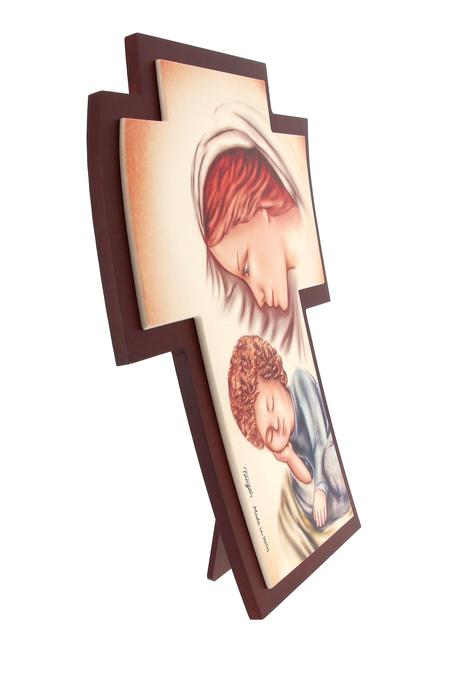 Quadro croce dipinto, in legno. Dimensioni 30x36 cm