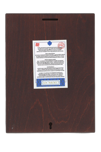 Icona in legno e argento 925 "Arcangelo Gabriele". Dimensioni 19x26 cm