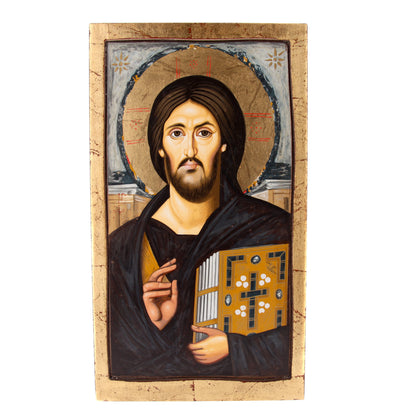 Icona in legno "Cristo del Sinai". Dimensioni 29x50 cm