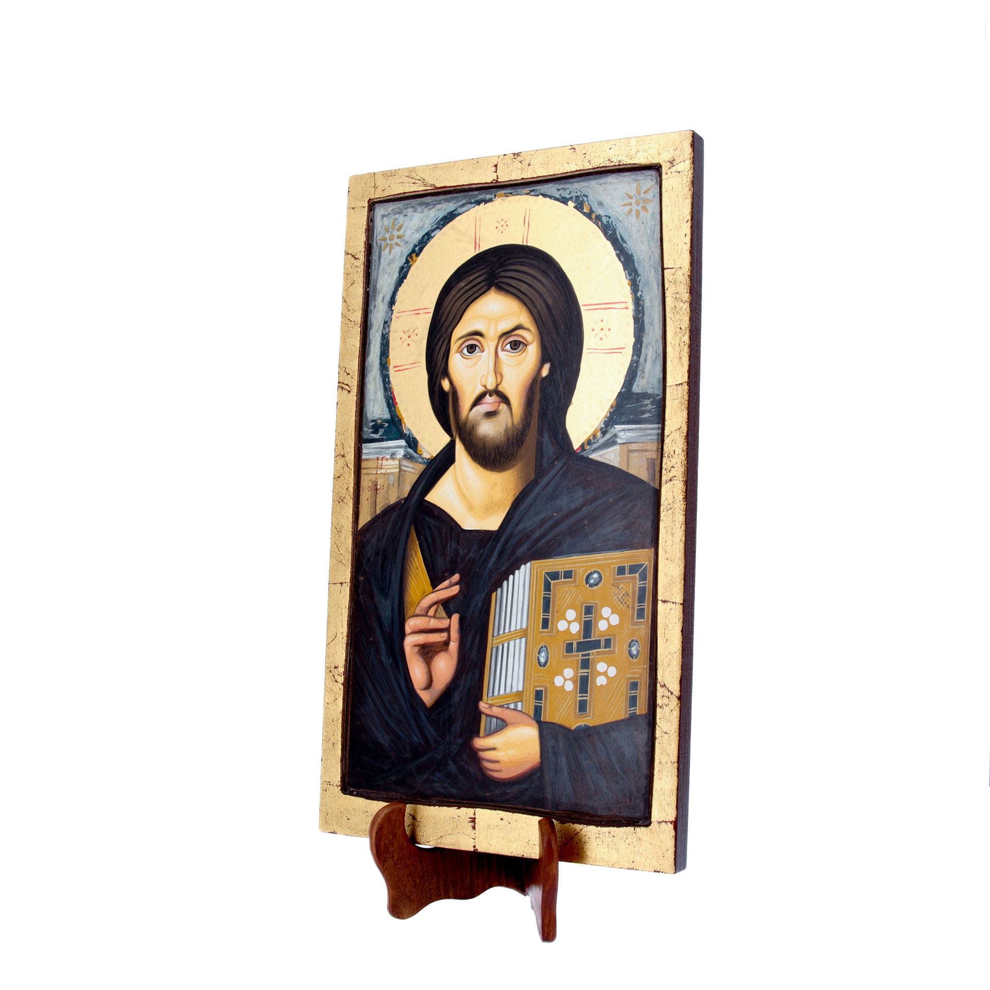 Icona in legno "Cristo del Sinai". Dimensioni 29x50 cm