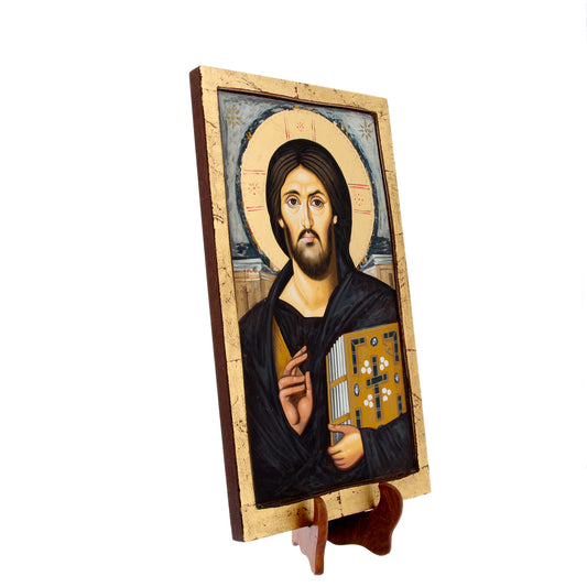 Icona in legno "Cristo del Sinai". Dimensioni 29x50 cm