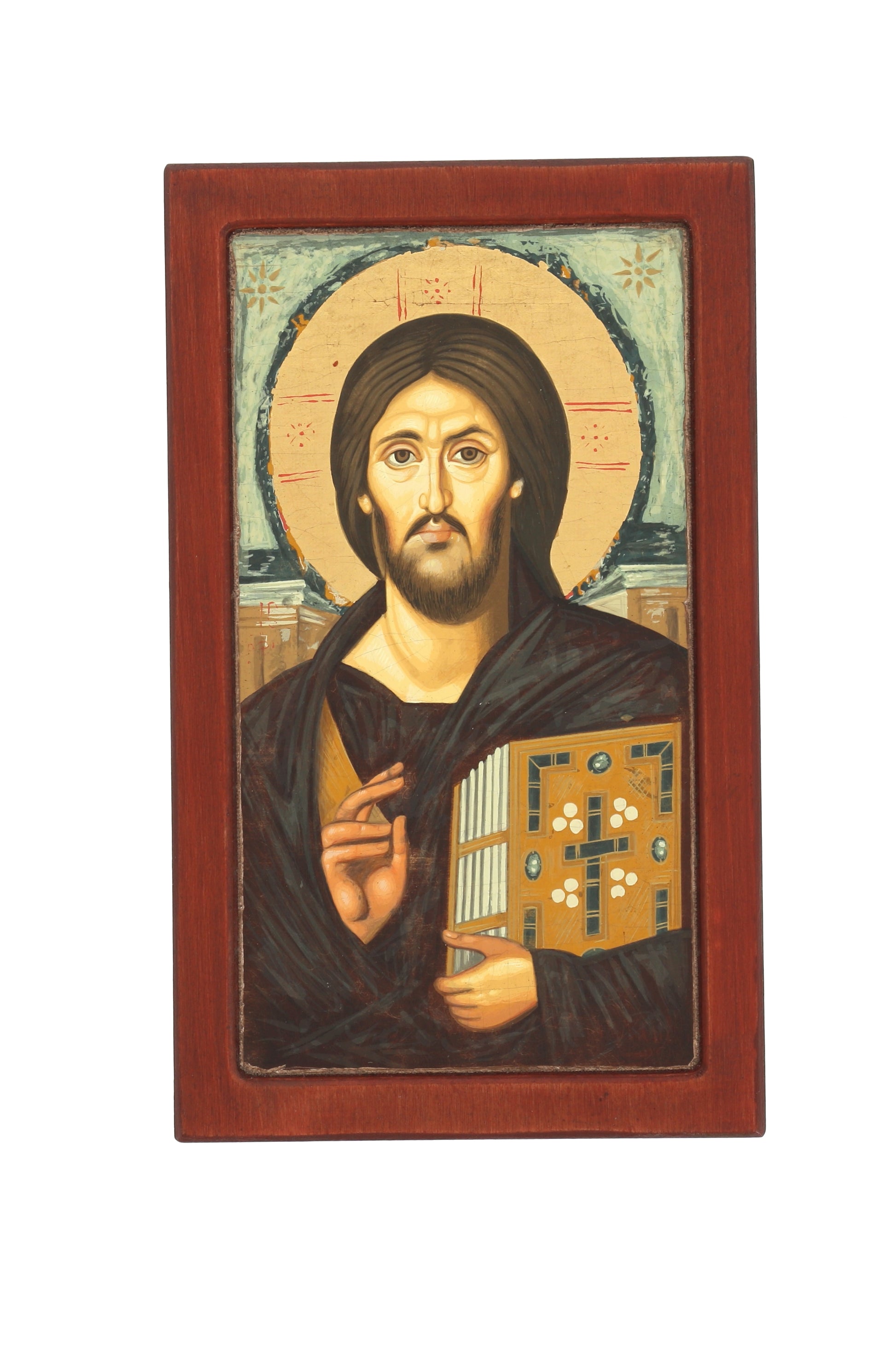 Icona in legno "Cristo del Sinai". Dimensioni 15x26 cm
