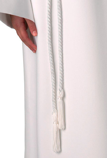 Cingolo bianco con fiocco per tunica Prima Comunione