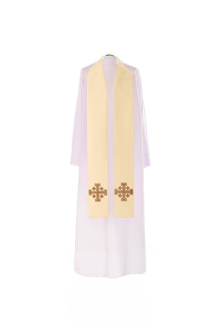 Stola sacerdotale con ricamo Croce oro