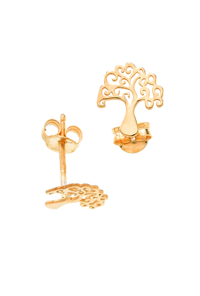 Orecchini "Albero della Vita" in argento 925 rodiato. Dimensioni 1x1,5 cm