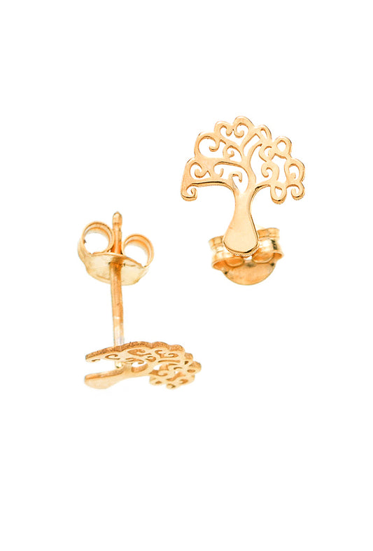 Orecchini "Albero della Vita" in argento 925 rodiato. Dimensioni 1x1,5 cm