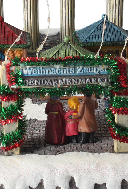 Villaggio Natalizio "Berlino" animato da luci, suoni e movimenti. Dimensioni 23x20x24 cm