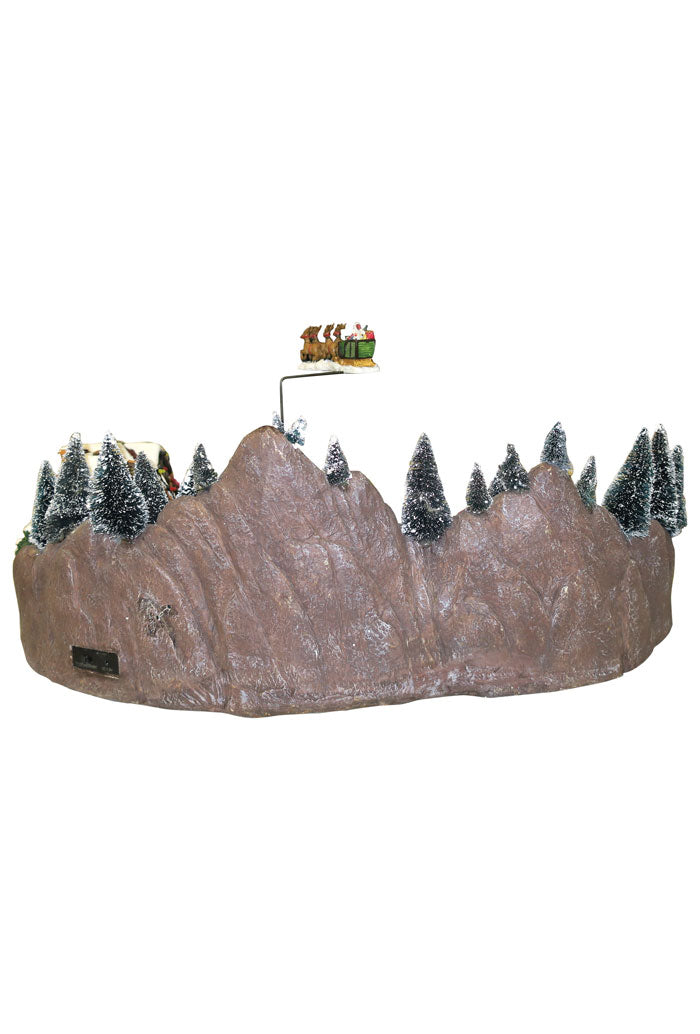 Villaggio Natalizio "Paese e Lago" animato da luci, suoni e movimenti. Dimensioni 63x28x43 cm