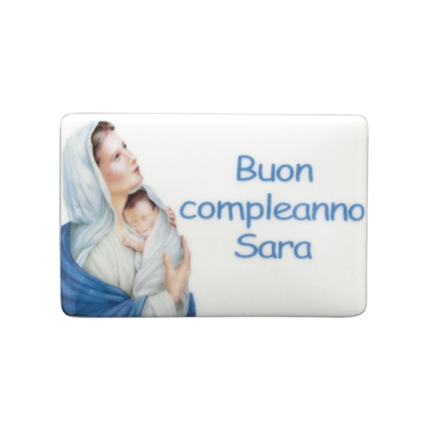 Calamita rettangolare in ceramica da personalizzare cm 8x5,5