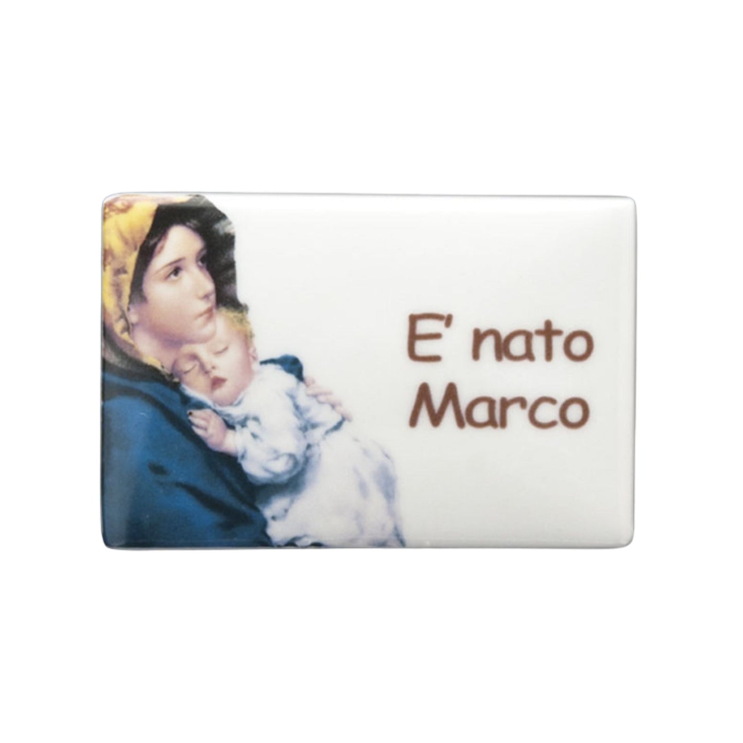 Calamita rettangolare in ceramica da personalizzare cm 8x5,5