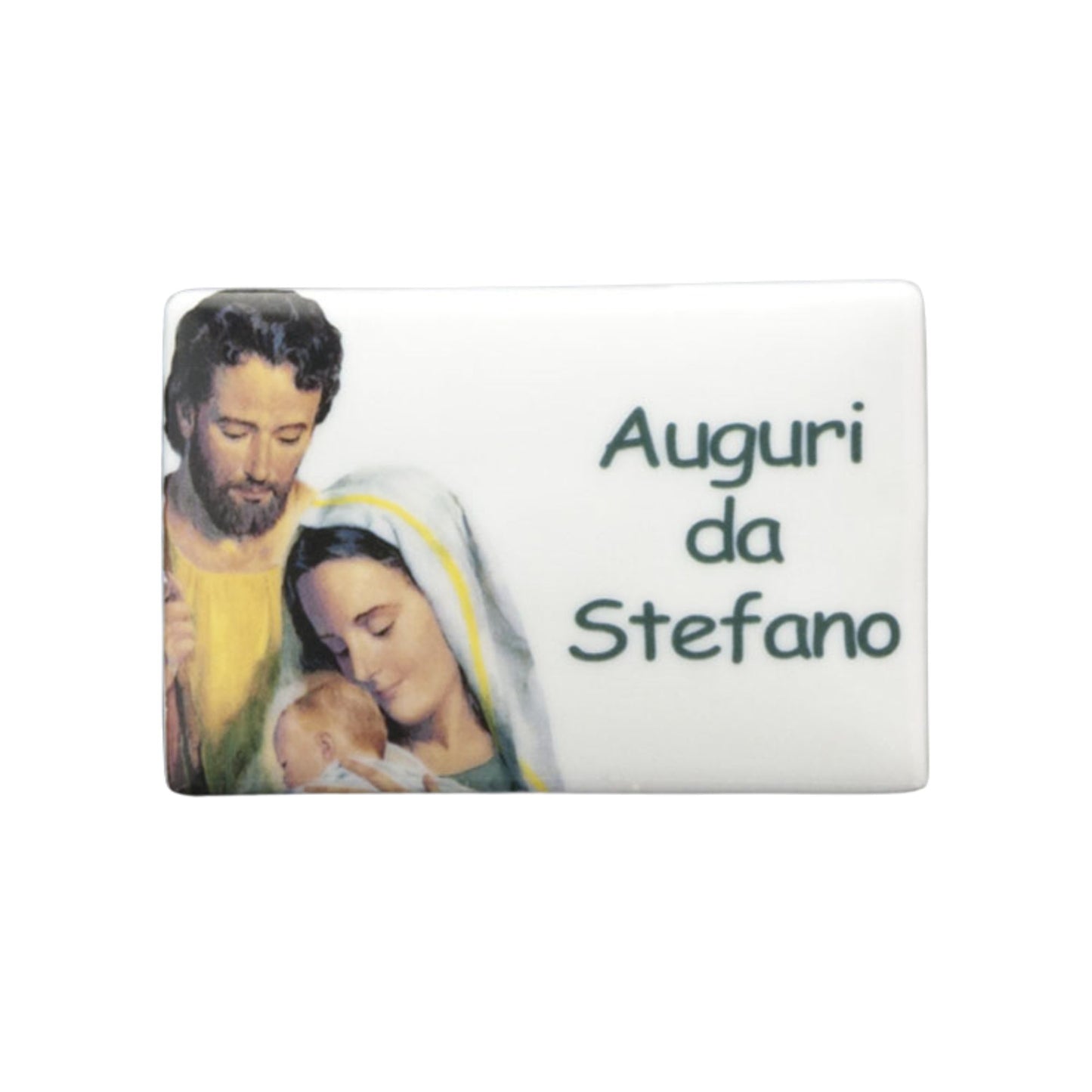 Calamita rettangolare in ceramica da personalizzare cm 8x5,5