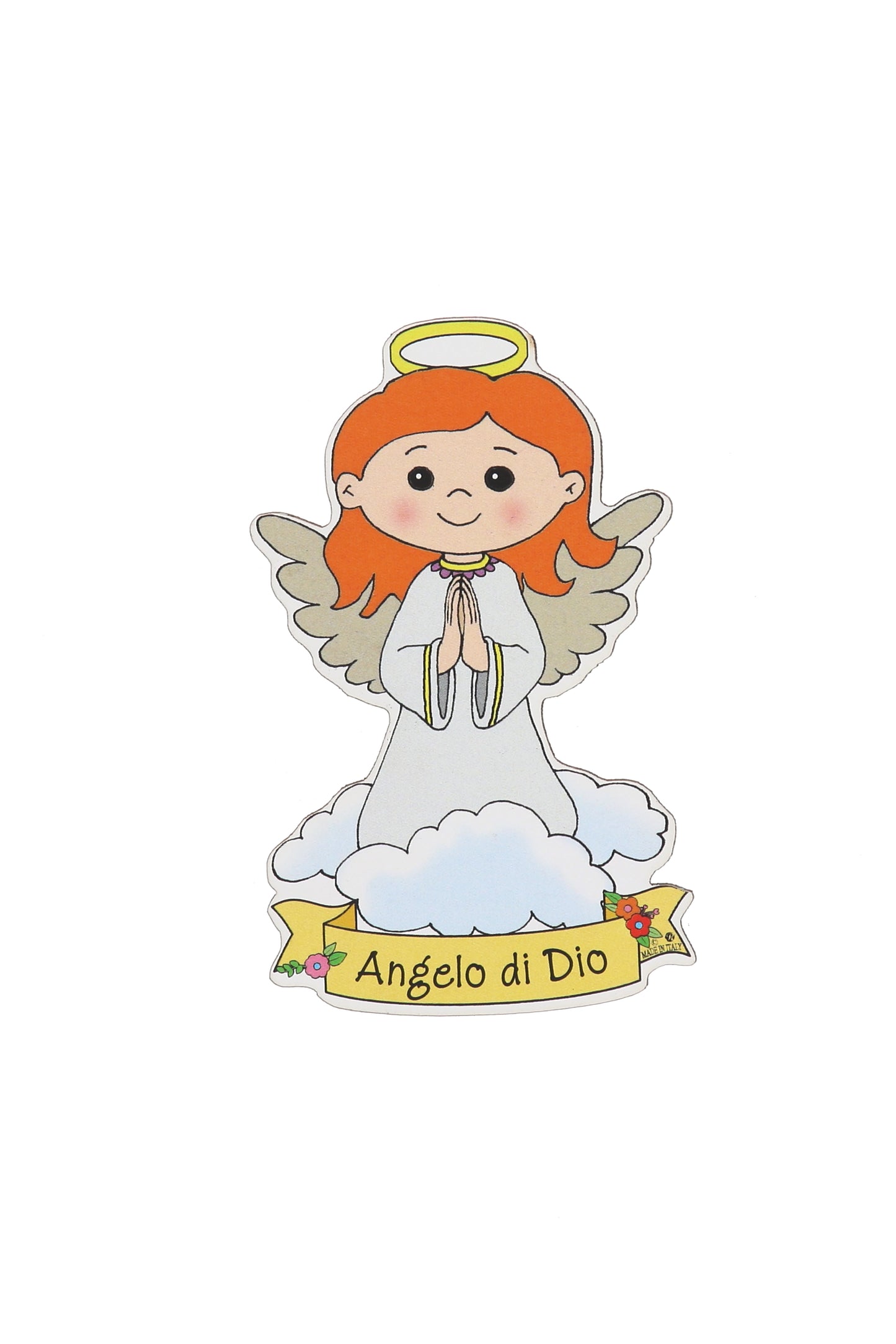 Calamita sagomata soggetto Angeli. Dimensioni: 9x5 cm
