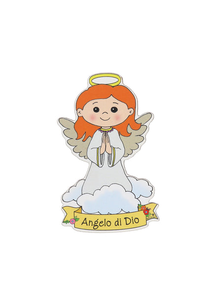 Calamita sagomata soggetto Angeli. Dimensioni: 9x5 cm