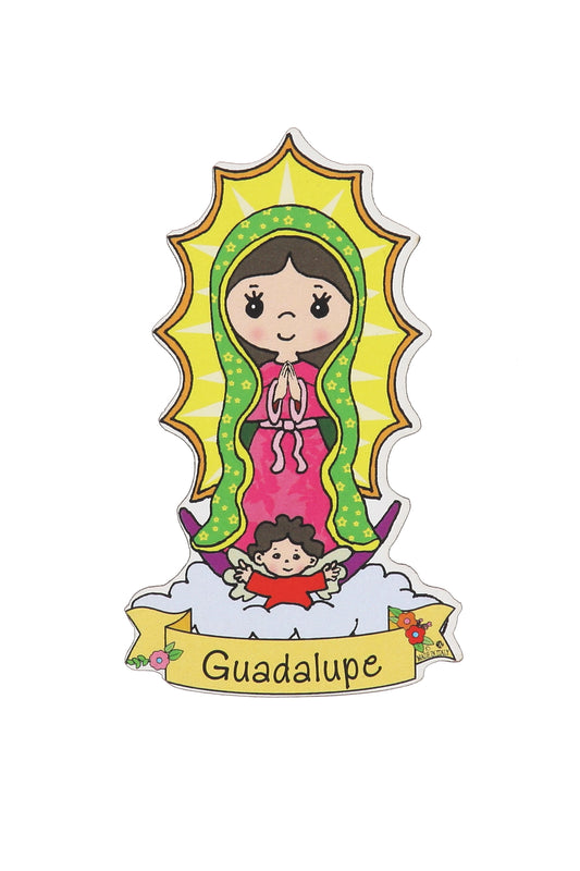 Calamita sagomata soggetto Madonna. Dimensioni: 9x5 cm