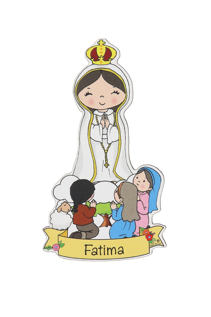 Calamita sagomata soggetto Madonna. Dimensioni: 9x5 cm