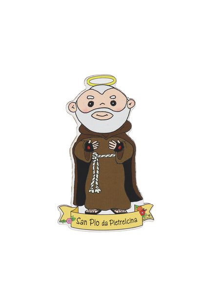 Calamita sagomata dei Santi. Soggetti assortiti. Dimensioni: 9x5 cm