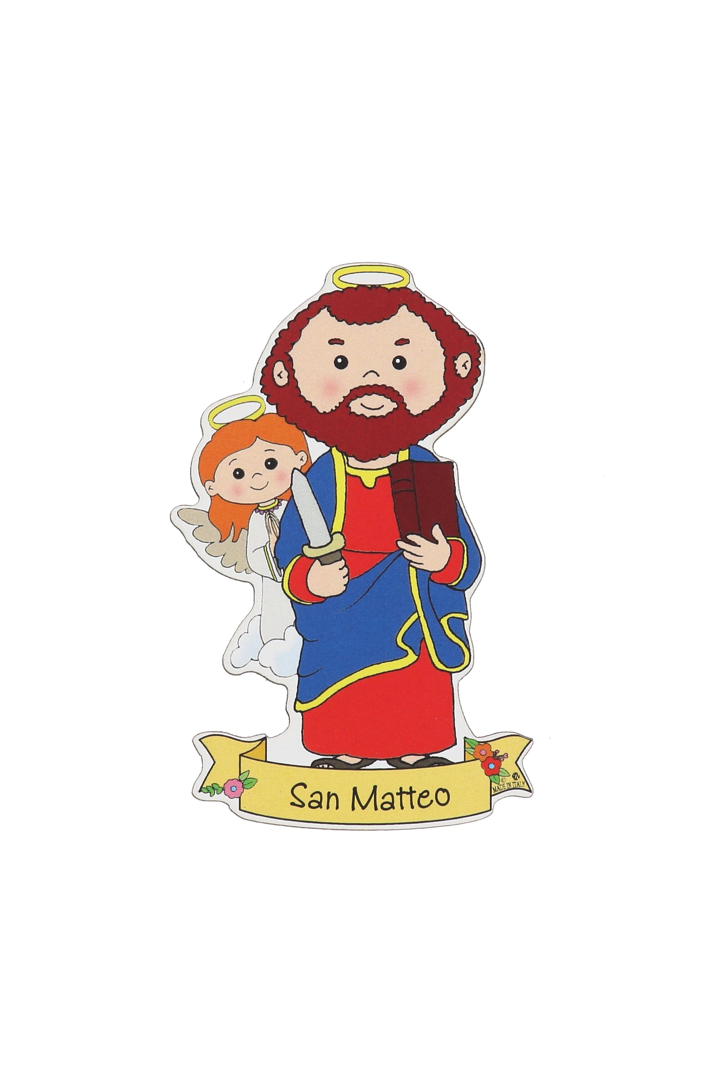 Calamita sagomata dei Santi. Soggetti assortiti. Dimensioni: 9x5 cm