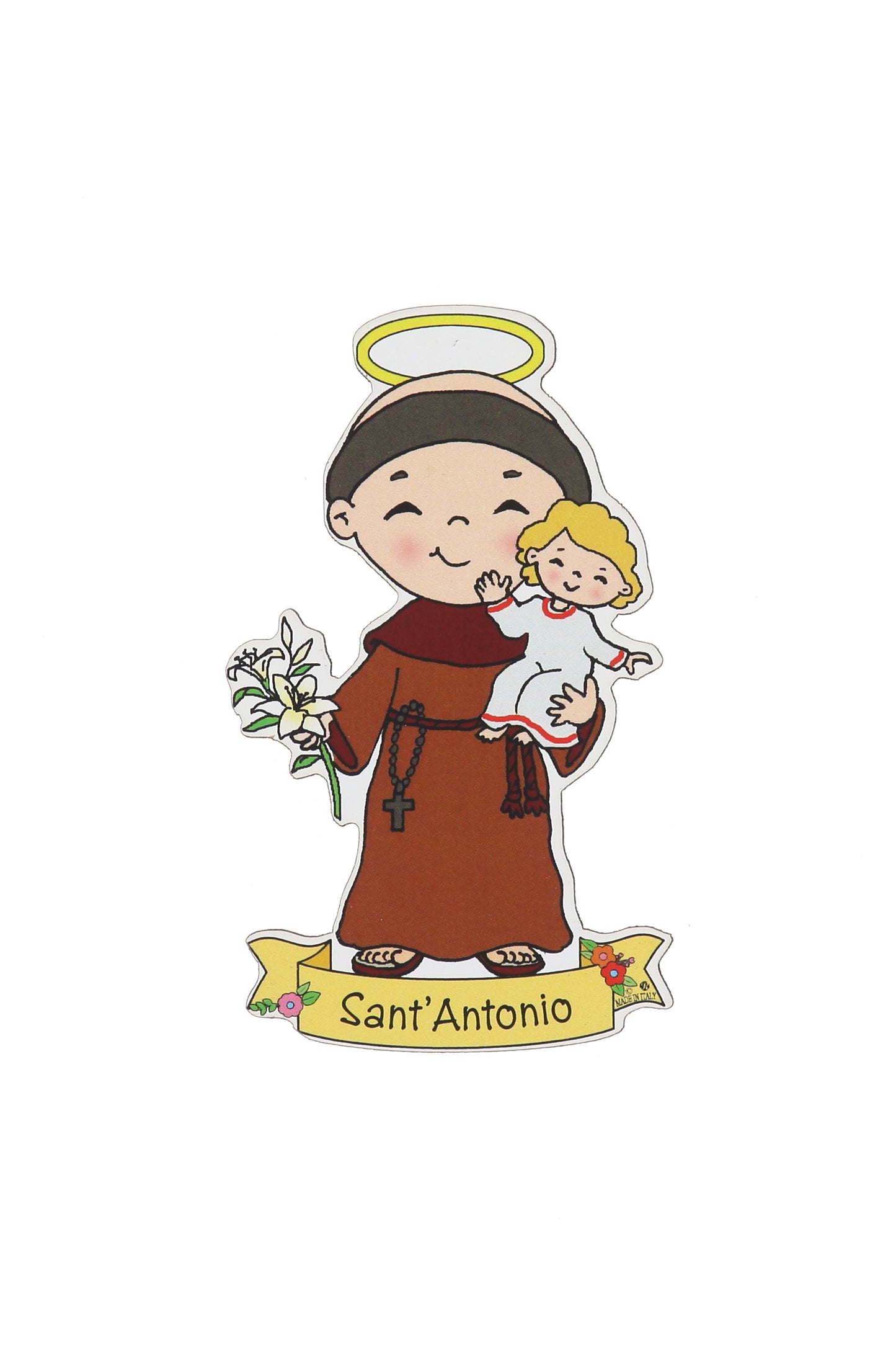 Calamita sagomata dei Santi. Soggetti assortiti. Dimensioni: 9x5 cm