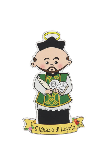 Calamita sagomata dei Santi. Soggetti assortiti. Dimensioni: 9x5 cm