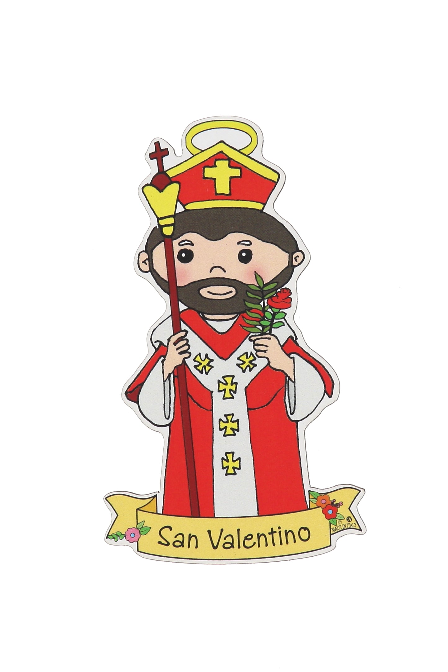 Calamita sagomata dei Santi. Soggetti assortiti. Dimensioni: 9x5 cm