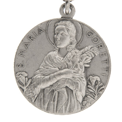 Portachiavi in metallo Santa Maria Goretti 10 cm