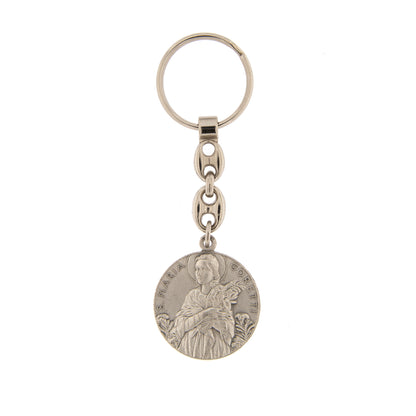 Portachiavi in metallo Santa Maria Goretti 10 cm