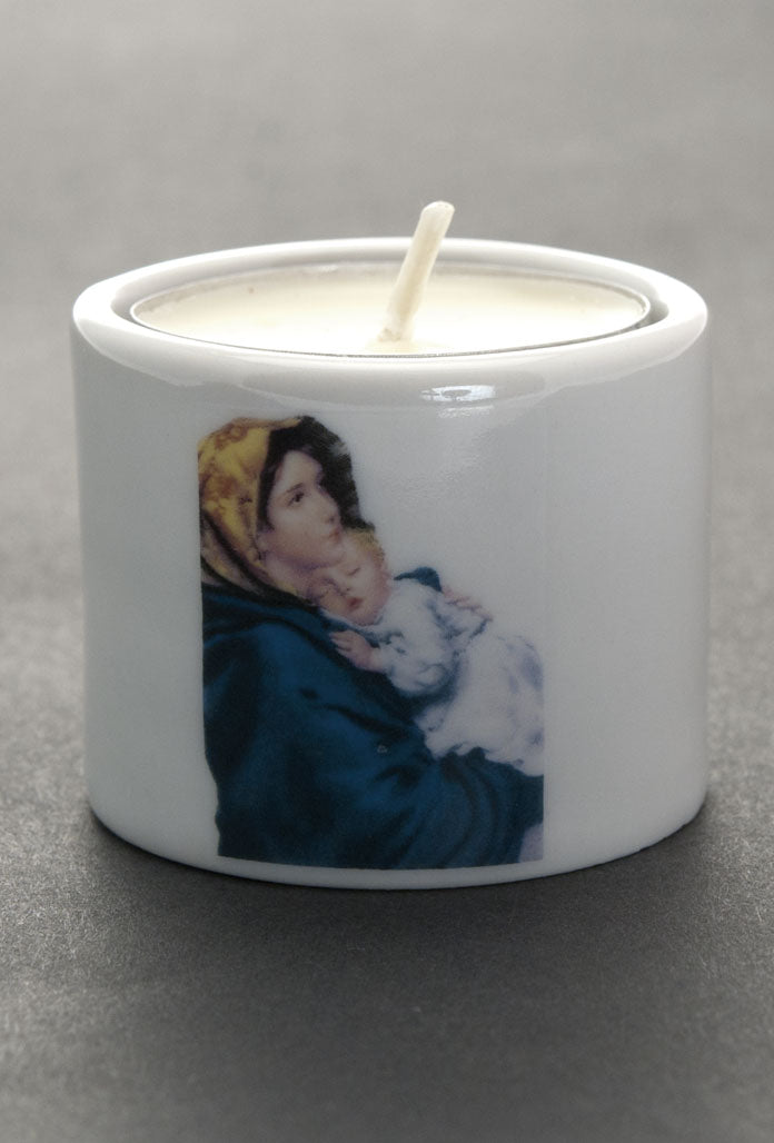 Portacandela in ceramica da personalizzare. Altezza 4,6 cm