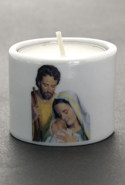 Portacandela in ceramica da personalizzare. Altezza 4,6 cm