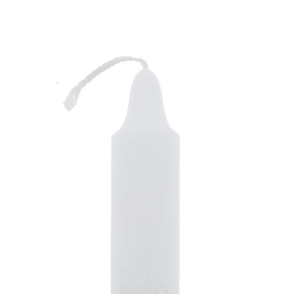 Candela bianca per Battesimo in busta. Dimensioini 27x2 cm