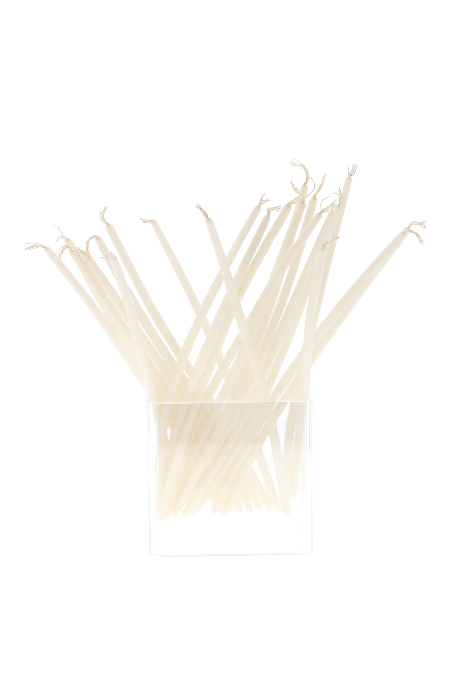 Astuccio 100 candelini non gocciolanti per Candelora e celebrazioni. H. 40 cm