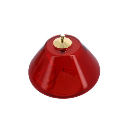 Lume in vetro soffiato per cera liquida. Dimensioni 10x7 cm
