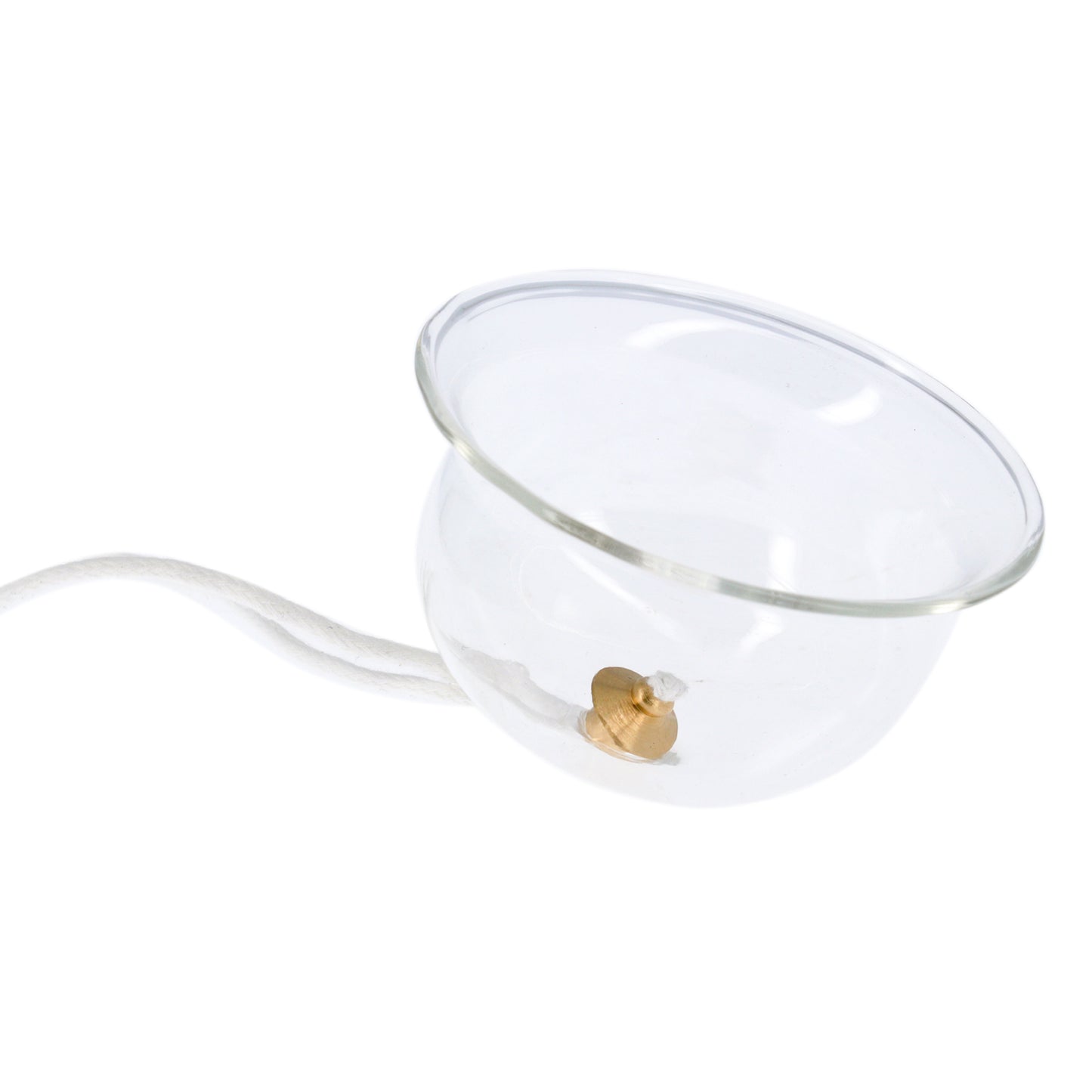 Luminello in vetro da appoggio per portavetro Santissimo. Diametro 8 cm