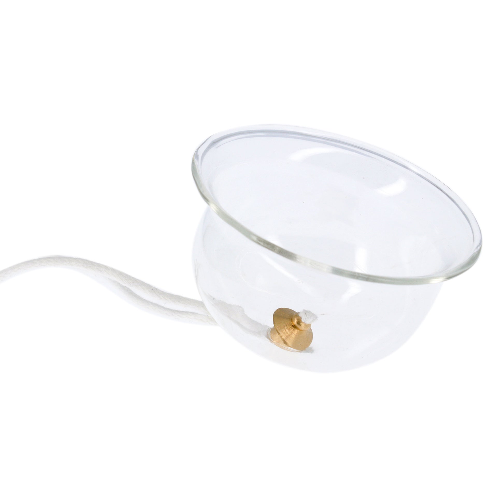 Luminello in vetro da appoggio per portavetro Santissimo. Diametro 8 cm