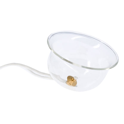 Luminello in vetro da appoggio per portavetro Santissimo. Diametro 8 cm