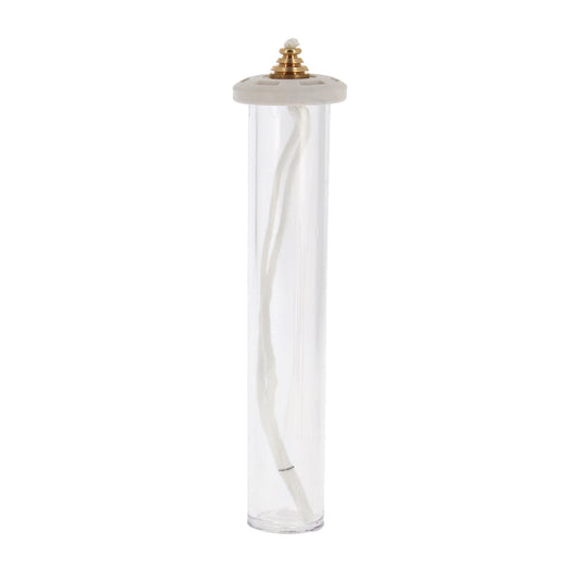 Ricambio cartuccia in plastica per candele a cera liquida di diametro 4 cm