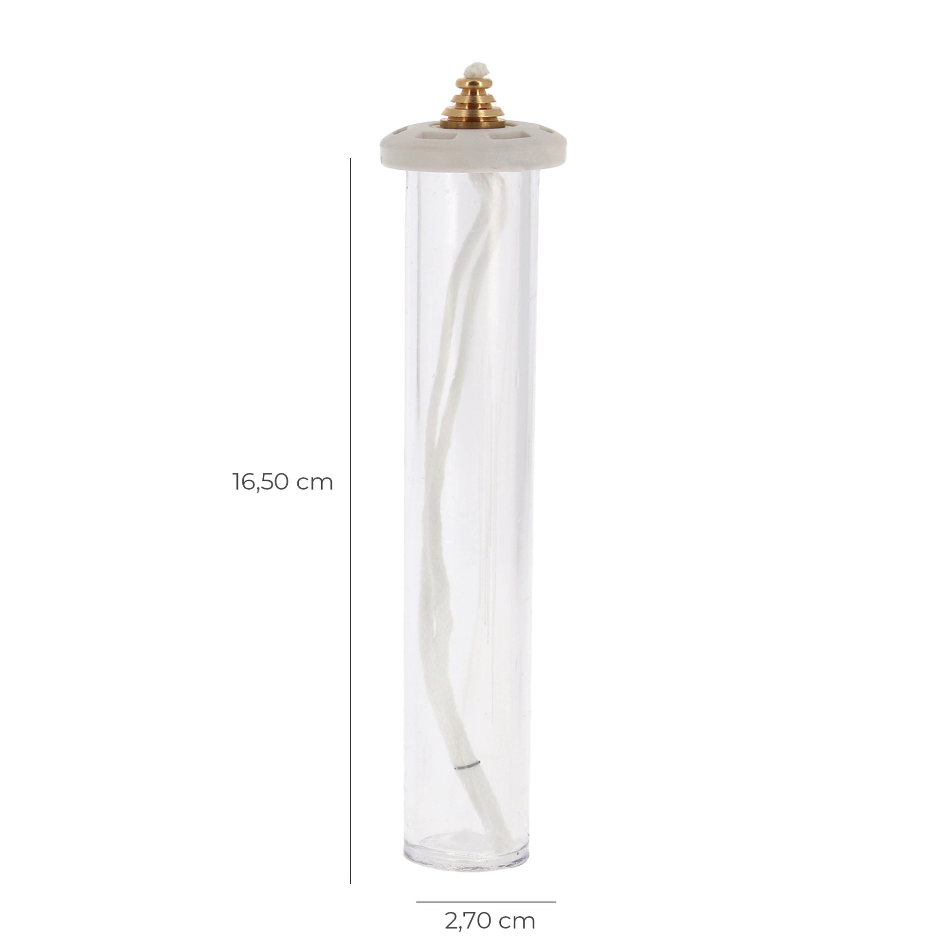 Ricambio cartuccia in plastica per candele a cera liquida di diametro 4 cm
