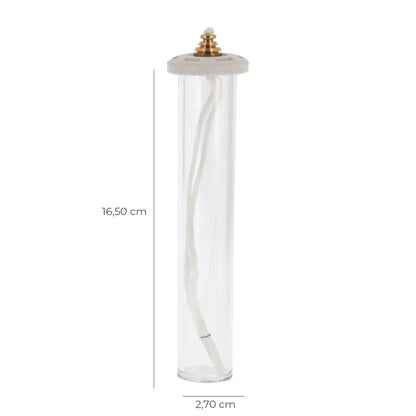 Ricambio cartuccia in plastica per candele a cera liquida di diametro 4 cm