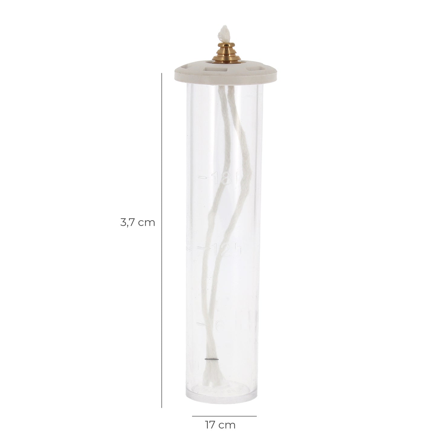 Ricambio cartuccia in plastica per candele a cera liquida di diametro 5 e 6 cm