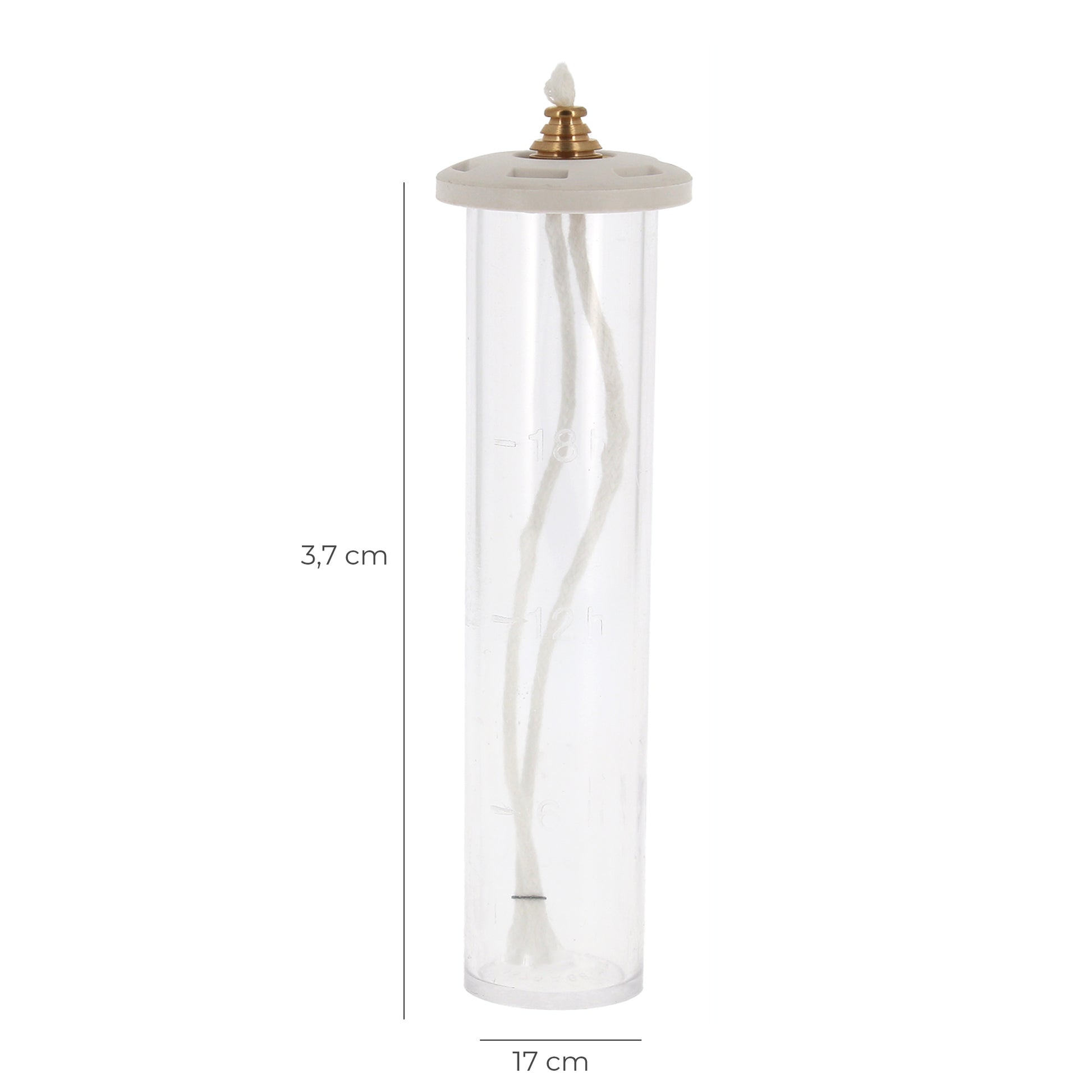 Ricambio cartuccia in plastica per candele a cera liquida di diametro 5 e 6 cm