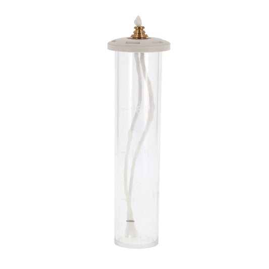 Ricambio cartuccia in plastica per candele a cera liquida di diametro 5 e 6 cm