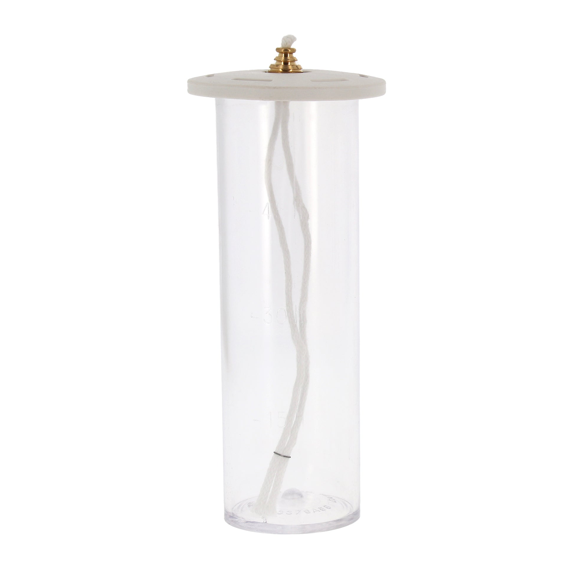 Ricambio cartuccia in plastica per candele a cera liquida di diametro 8 cm