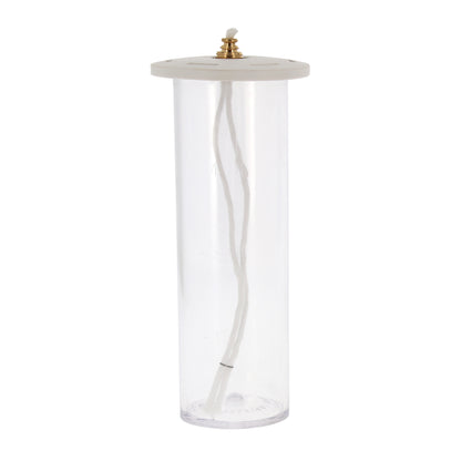 Ricambio cartuccia in plastica per candele a cera liquida di diametro 8 cm