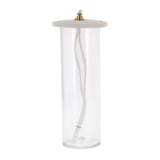 Ricambio cartuccia in plastica per candele a cera liquida di diametro 8 cm