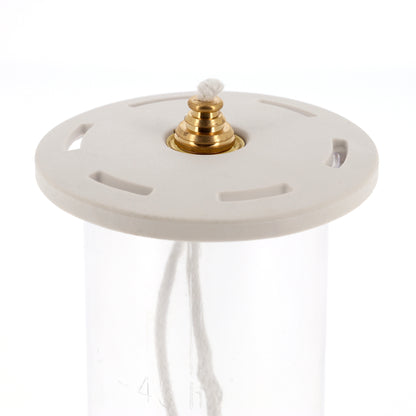 Ricambio cartuccia in plastica per candele a cera liquida di diametro 8 cm
