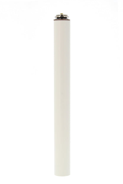 Candela a cera liquida con cartuccia diametro 3,2 cm e altezza 30 cm.