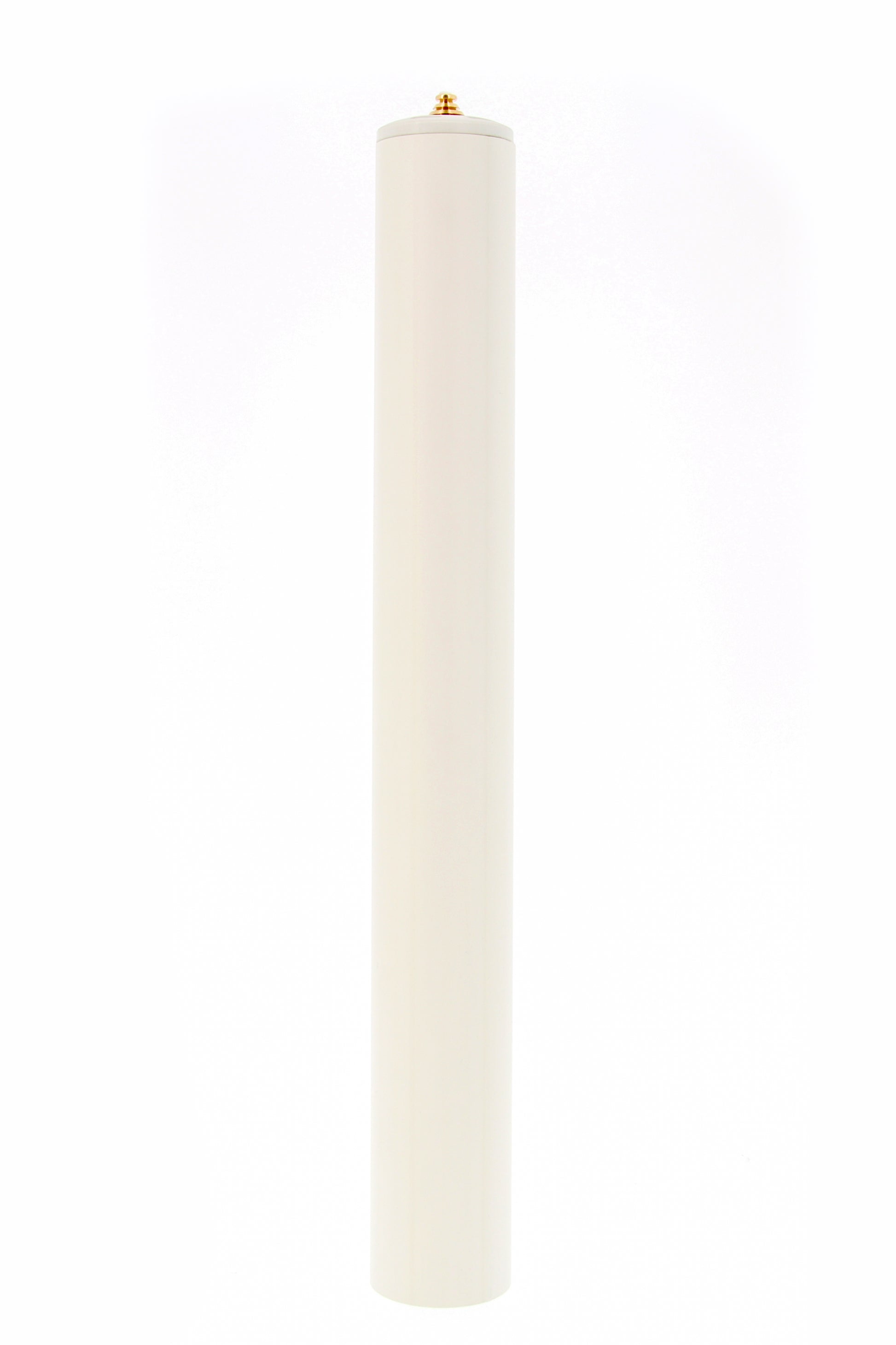 Candela a cera liquida con cartuccia diametro 4 cm e altezza 20 cm.