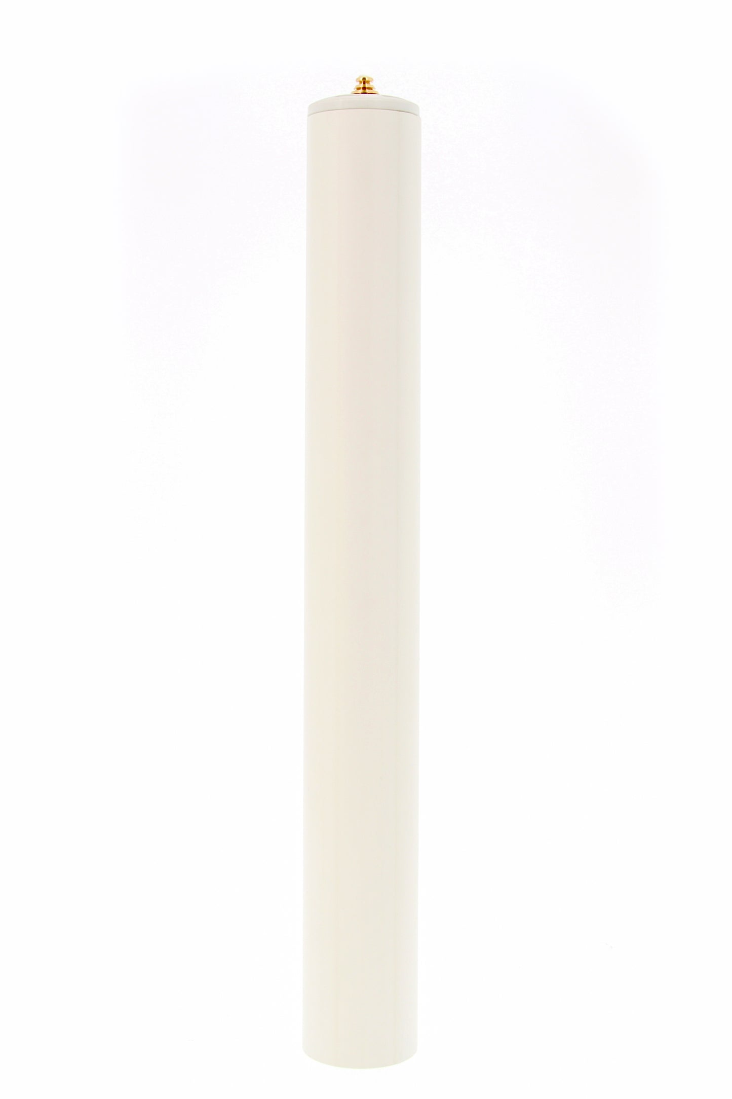 Candela a cera liquida con cartuccia diametro 5 cm e altezza 30 cm.