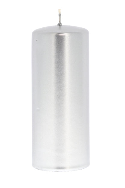 Candela cero color oro o argento. Dimensioni 5x13 cm