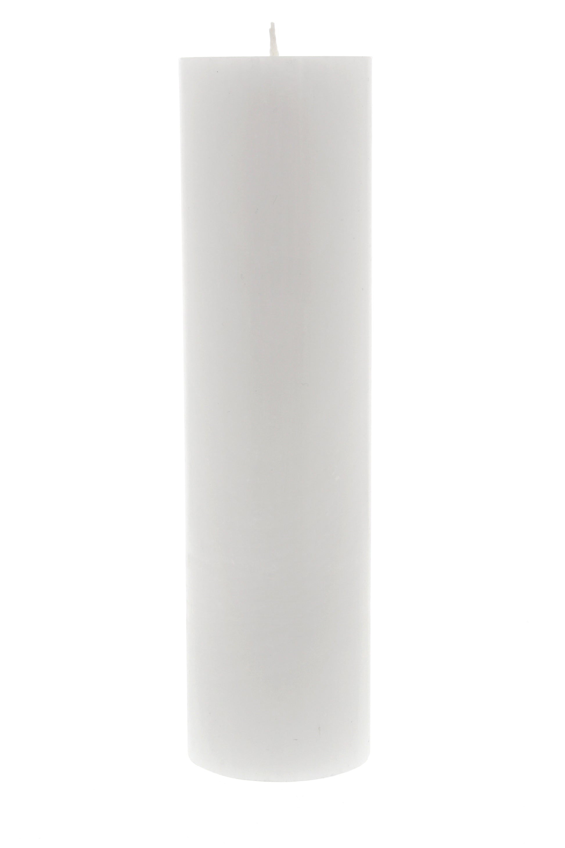 Candela cero per Liturgia, Avvento e Quaresima in cera bianca. Dimensioni 8x30 cm