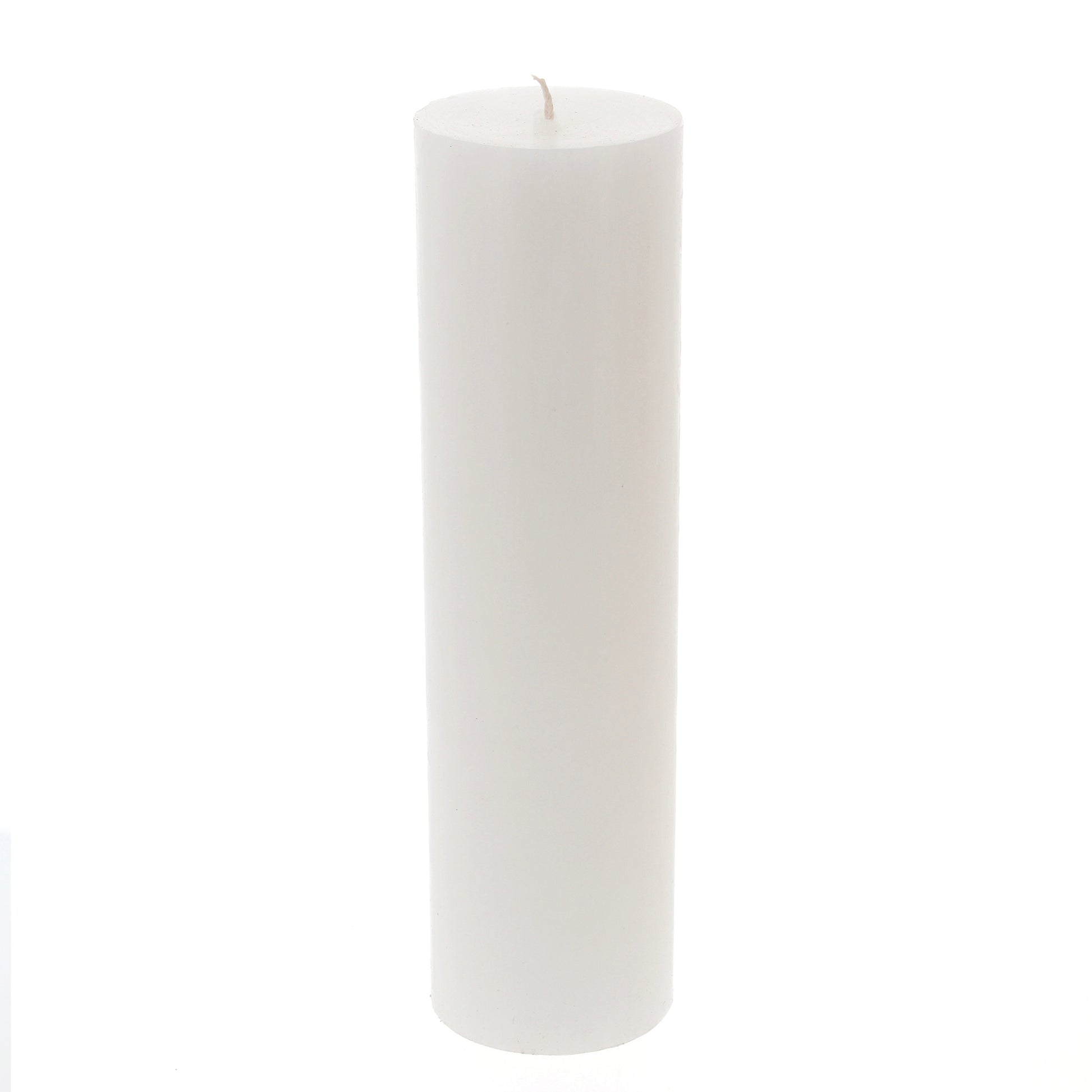 Candela cero per Liturgia, Avvento e Quaresima in cera bianca. Dimensioni 8x30 cm